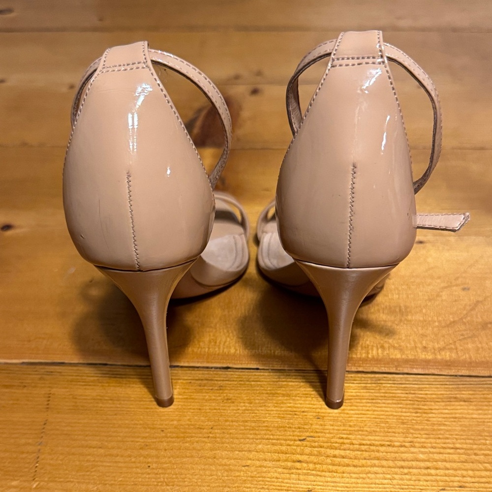 SCHUTZ Size 6 Nude Cady Lee Sandal Heels - Picture 2 of 8